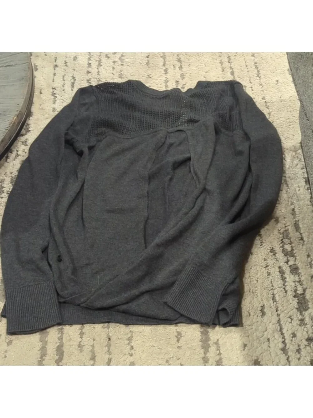 Lululemon Back to Balance Long Sleeve Sweater Heathered Graphite Grey